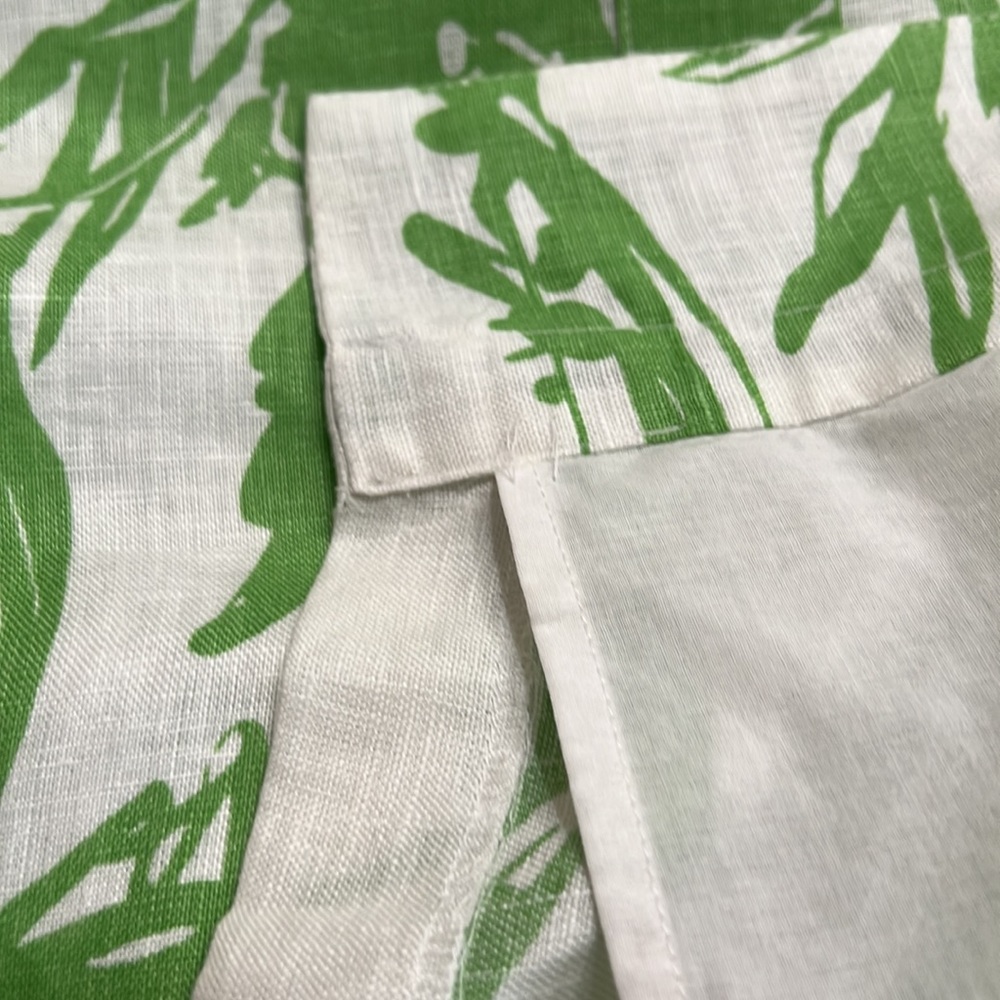 Coldwater Creek White Green Floral Print Linen Wrap Skirt Sz M NWT $80 - Picture 12 of 14